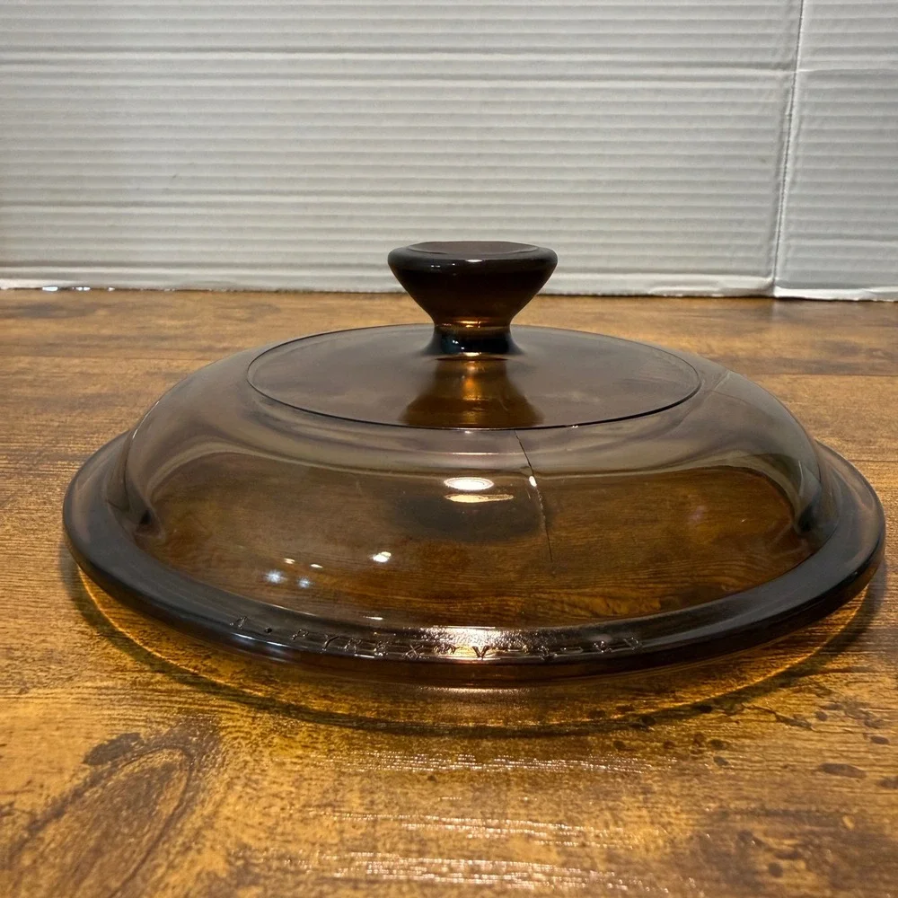 Vtg Pyrex Visions Amber Glass 6
